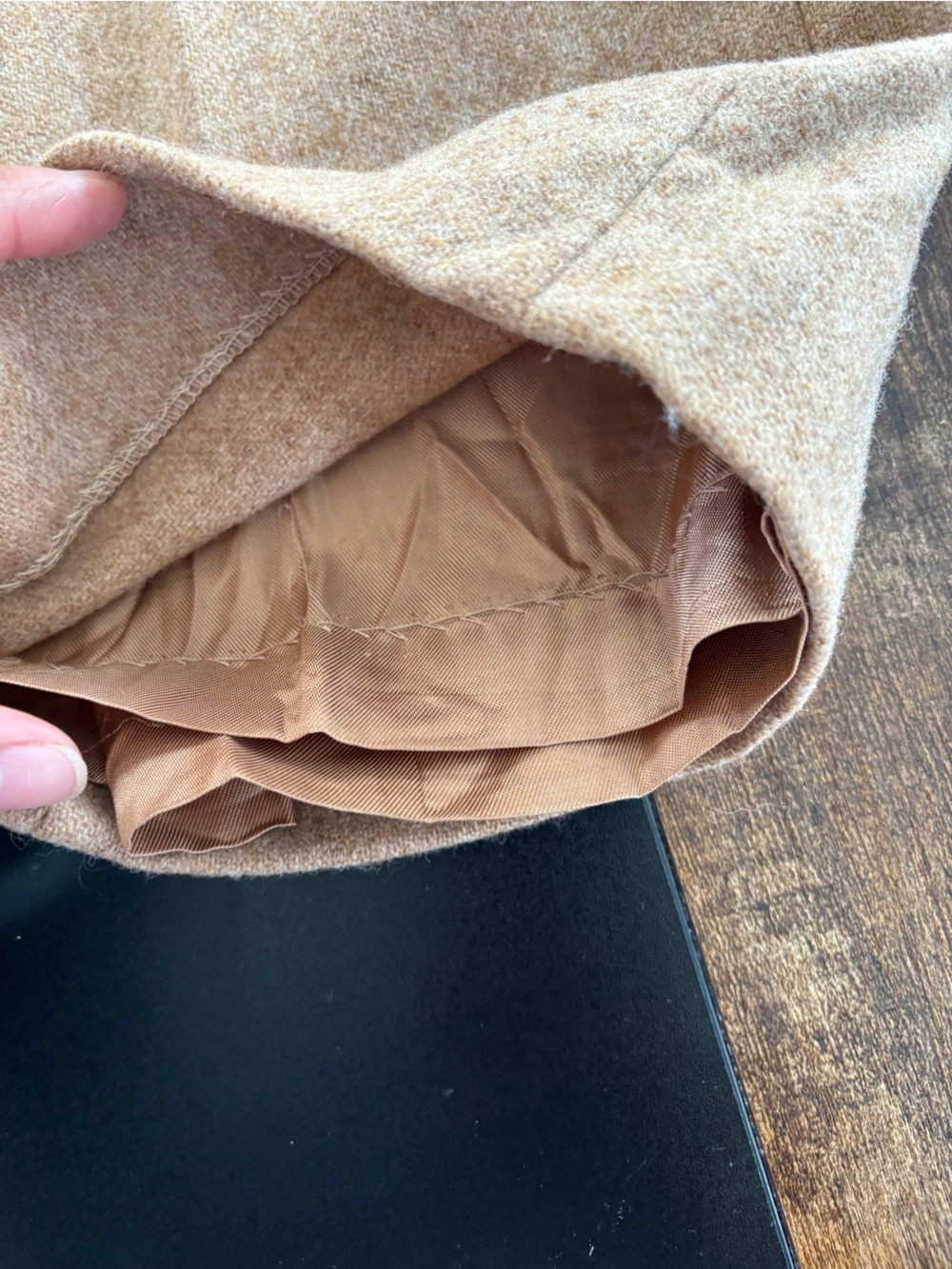 Vintage Casual Wool-Blend Pants in Camel - Picture 5 of 7